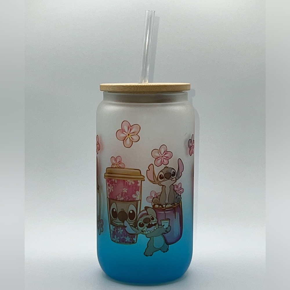 Glass cup, with lid and glass absorber